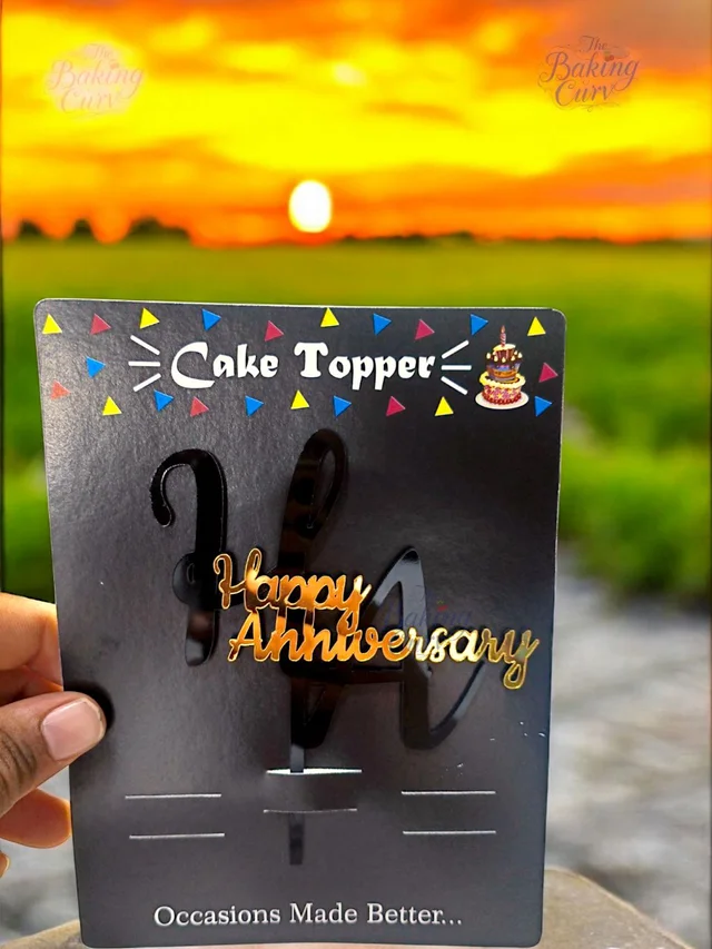 Happy Anniversary Cake Topper