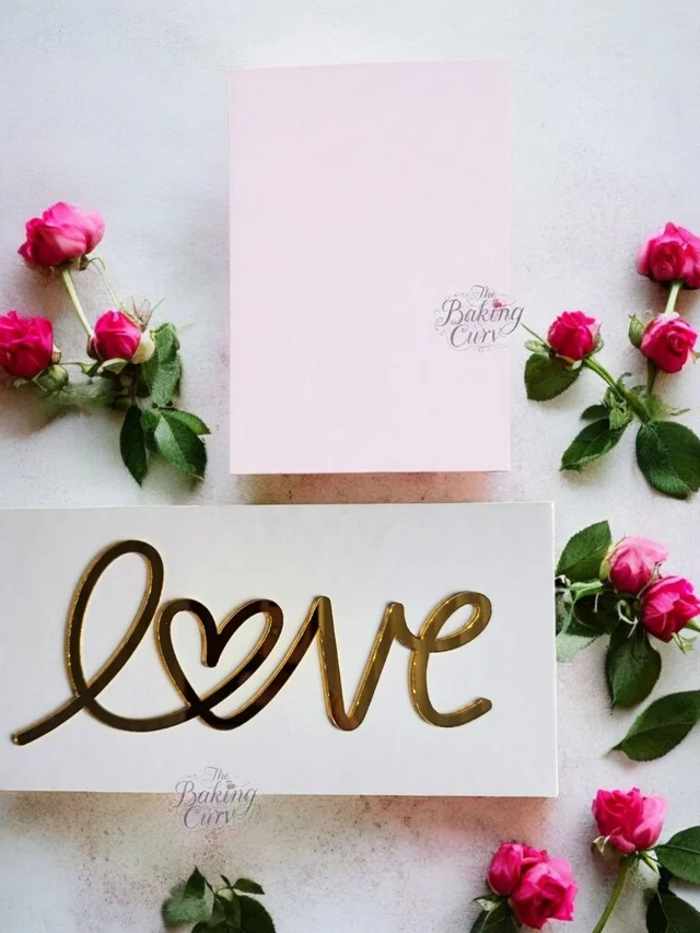 Acrylic Love Cutout Cake Topper