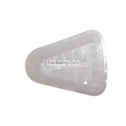 The Baking Curv 50 PCS Transparent Plastic Triangle Pastry Pacakging Tray (Size 3.8 x 3.4 Inches, Height 1.1 Inches Capacity ~100 Grams)