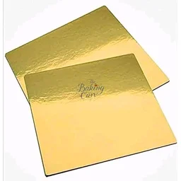 The Baking Curv Reusable Square MDF Cake Base 12x12 – Ideal for Professional Cake Presentation (Pack Of 5) Golden