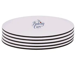 The Baking Curv Reusable Round MDF Cake Base 10x10 – Ideal for Professional Cake Presentation (Pack Of 10) - 10 Inch, White