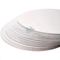 The Baking Curv Reusable Round MDF Cake Base 12x12 – Ideal for Professional Cake Presentation (Pack Of 5) - White, 12 Inch