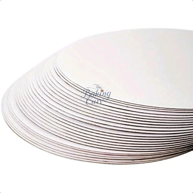 The Baking Curv Reusable Round MDF Cake Base 12x12 – Ideal for Professional Cake Presentation (Pack Of 5) - White, 12 Inch