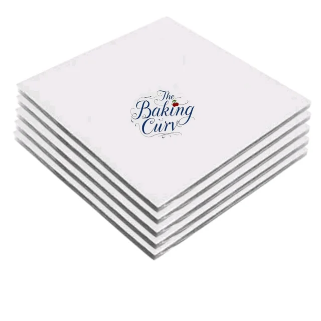 The Baking Curv Reusable Square MDF Cake Base 10x10 – Ideal for Professional Cake Presentation (Pack Of 10)