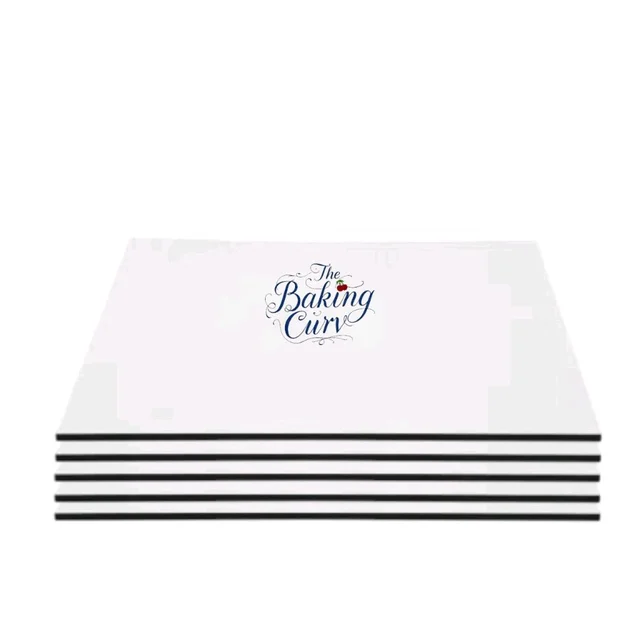 The Baking Curv Reusable Square MDF Cake Base 10x10 – Ideal for Professional Cake Presentation (Pack Of 10)