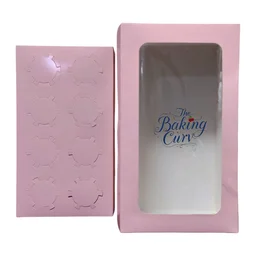 The Baking Curv 8 Cavity Cup Cake Box - Pink, Pack Of 5