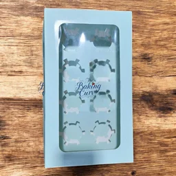 The Baking Curv 8 Cavity Cup Cake Box - Pack 5, Blue