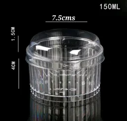 The Baking Curv Moouse Cup Premium Clear Dessert Cups with Dome Lid – Thick & Sturdy Finish (7440) - Pack Of 10