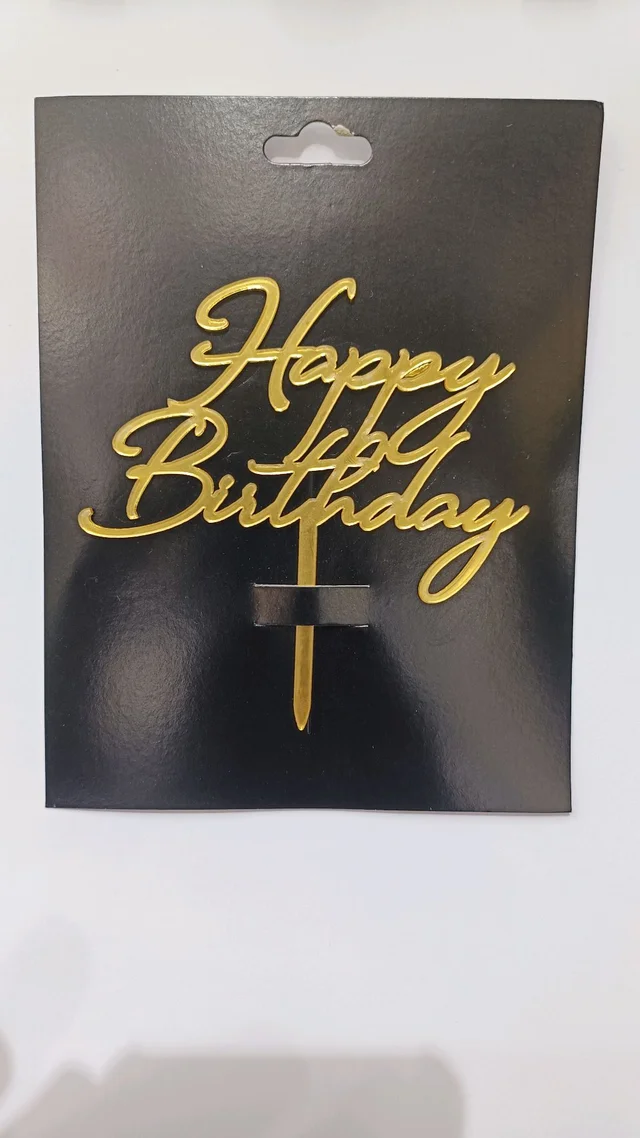 The Baking Curv Acrylic Cake Topper Happy Birthday