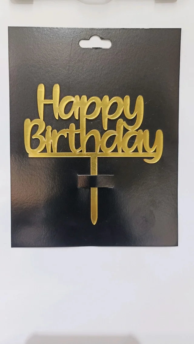 The Baking Curv Acrylic Happy Birthday Topper