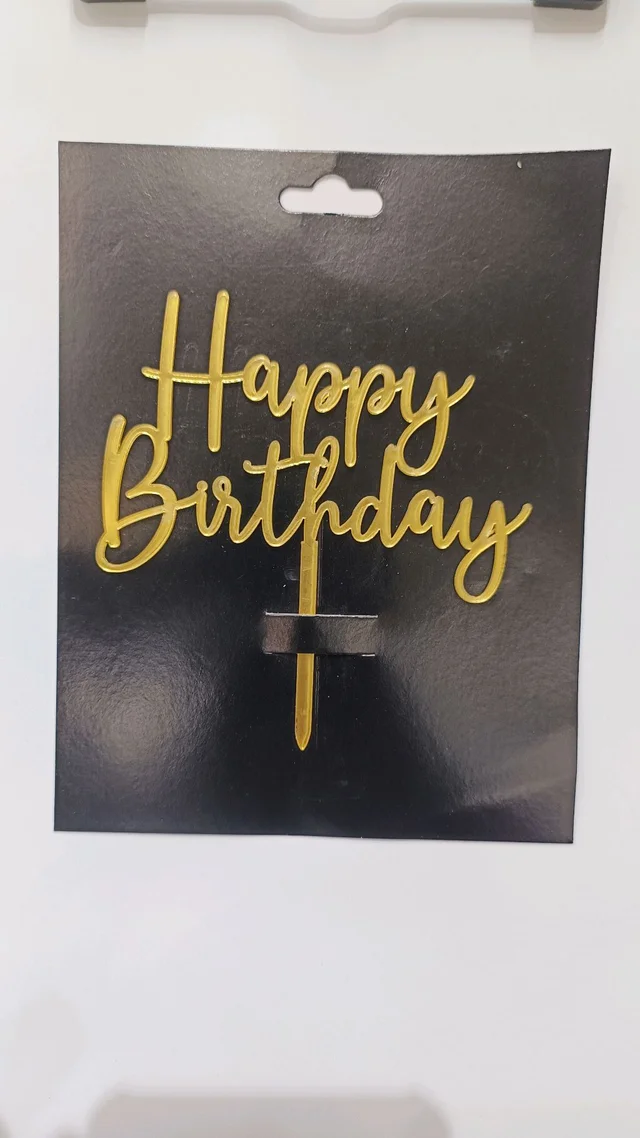 The Baking Curv Acrylic Happy Birthday Topper