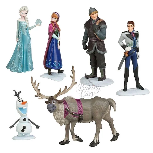 The Baking Curv Cake Topper Frozen Theme Toys 6 In 1