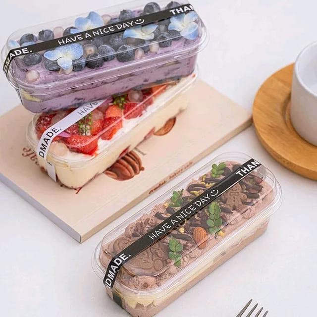 The Baking Curv Oblonged Pvc Rectangle Transperent Container