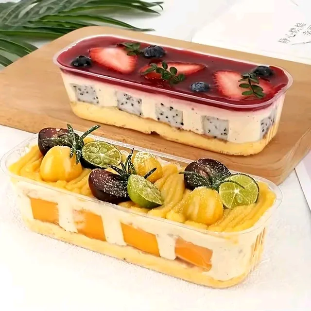 The Baking Curv Oblonged Pvc Rectangle Transperent Container