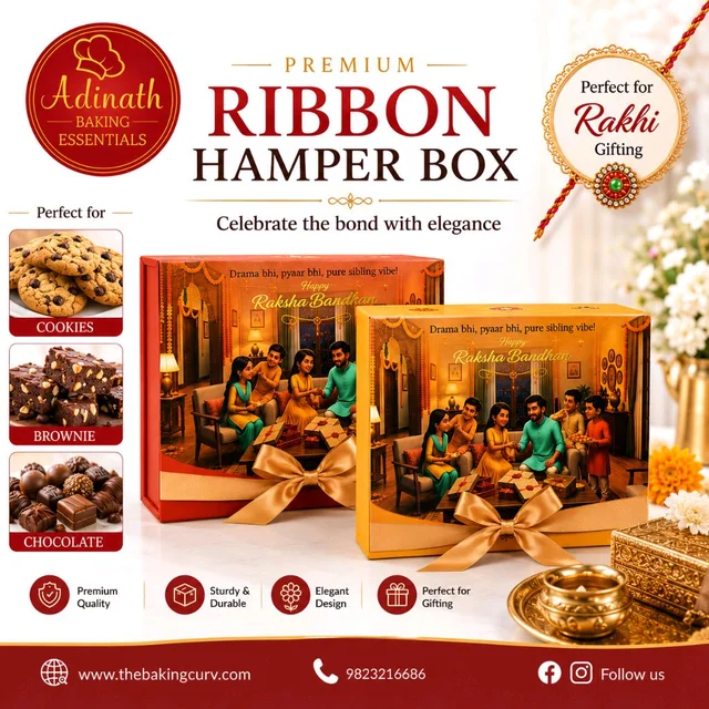The Baking Curv Rakhi Hamper Box - Big RB-94, Peach, Pack of 10
