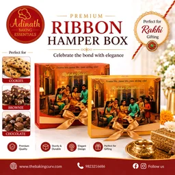 The Baking Curv Rakhi Hamper Box - Small RB-95, Chrome Yellow, Pack of 10