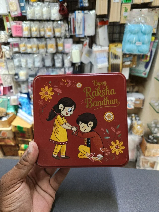 Rakshabandhan Cookie Tin Maroon