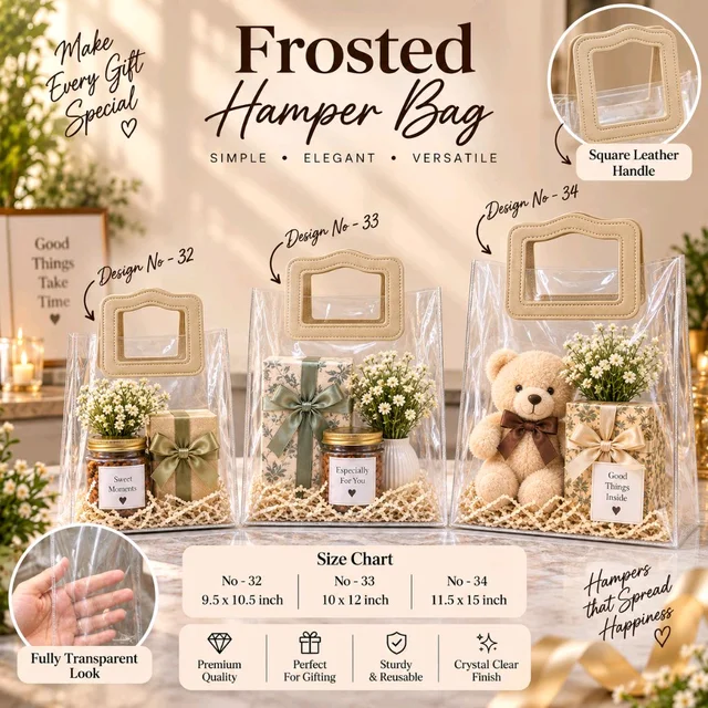 Frosted Hamper Bag Full Transparent