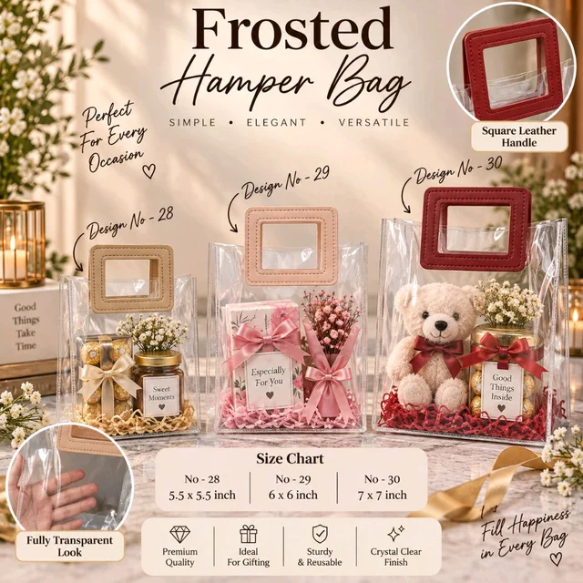 Frosted Hamper Bag Full Transparent