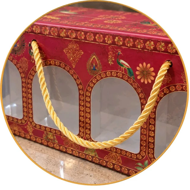 4 Jar Box - Royal Red