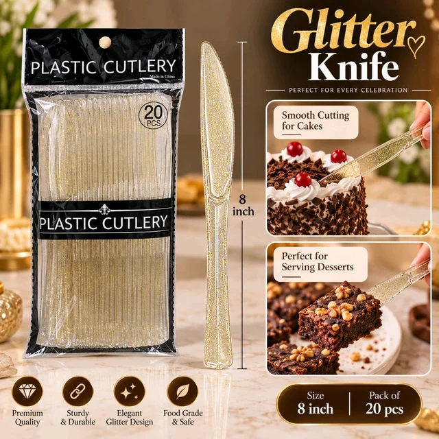 The Baking Curv Glitter Knife Pack Of 20