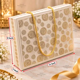 Royal Gold Mandala Print Hamper Box