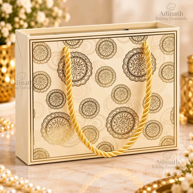 Royal Golden Mandala Theme Gifting Bag|Return Gift|Chocolate Box | Perfume Bag