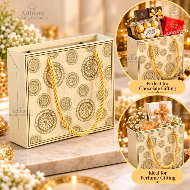 Royal Golden Mandala Theme Gifting Bag|Return Gift|Chocolate Box | Perfume Bag