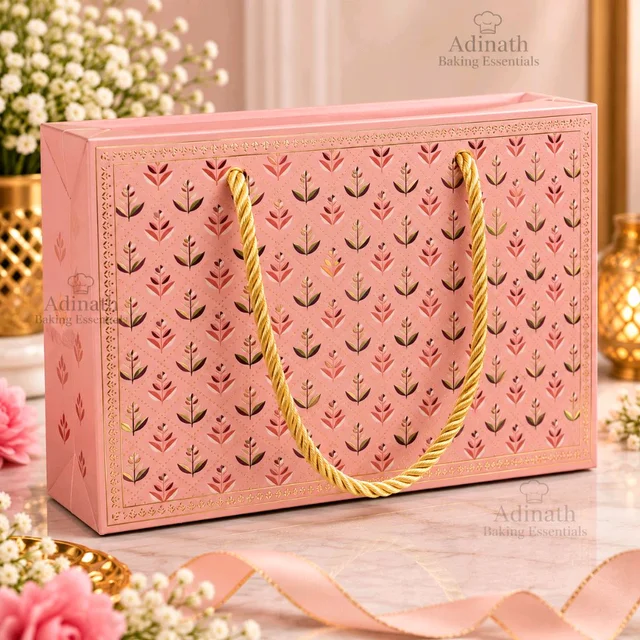 Royal Rose Floral Print Theme Gifting Bag|Return Gift|Chocolate Box | Perfume Bag