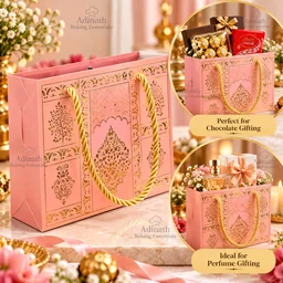 Royal Rose Floral Print Theme Gifting Bag|Return Gift|Chocolate Box | Perfume Bag