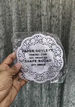 Paper Doilies | Round Placemats | Decorative Accessories | Disposable Paper Mats Silver Round (Pack of 100) - 6.5 Inch