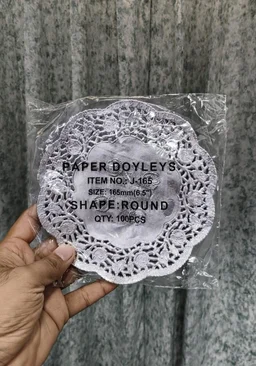 Paper Doilies | Round Placemats | Decorative Accessories | Disposable Paper Mats Silver Round (Pack of 100) - 6.5 Inch