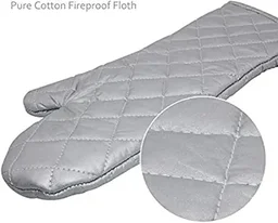 The Baking Curv Silver Baking Oven Gloves for Ideal Use in Homes, Bakeries, Hotels