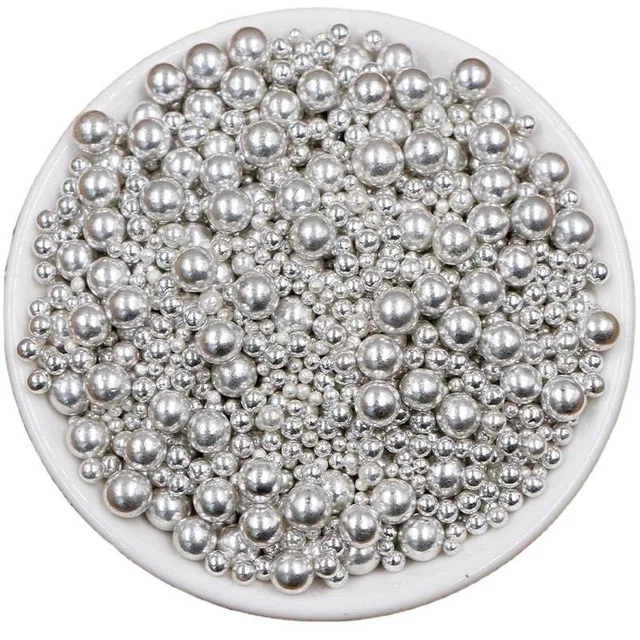 The Baking Curv Cake Topper Silver Sprinklers Mix Size (Imported Super Quality)