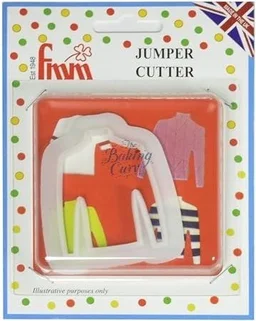 "Jumper Cookie Cutter – Sweater Shaped Plastic Mold for Holiday Baking & Crafts"