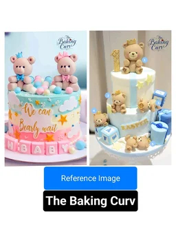 The Baking Curv Pack of 4 Teddy Bears – Ideal for Gifting, Return Gifts & Baby Showers