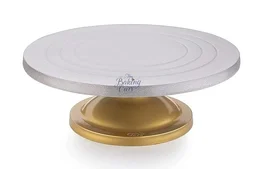 The Baking Curv Heavy-Duty Metal Turntable – Smooth Rotating Cake Decorating Stand