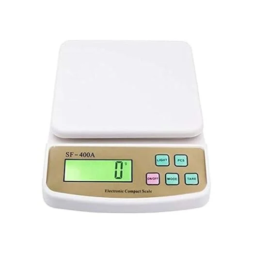 The Baking Curv Digital Kitchen Weighing Scale (SF 400-A) – Compact, High-Precision Weight Machine for Cooking, Baking & Dieting (Up to 10kg)