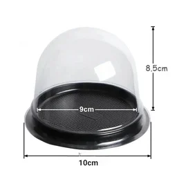 The Baking Curv Large Plastic Dome – Ideal for Muffins, Cupcakes & Pastries (10x9cm) - Pack of 10