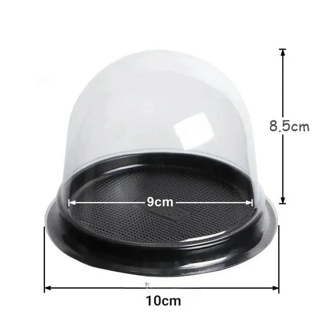 The Baking Curv Large Plastic Dome – Ideal for Muffins, Cupcakes & Pastries (10x9cm) - Pack of 10