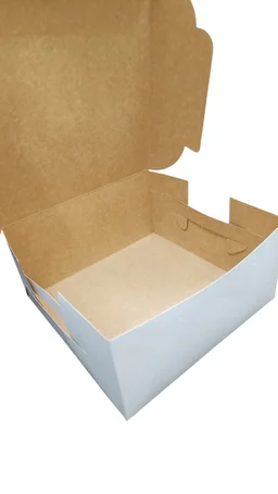 The Baking Curv 8x8 Plain White Cake Box - PACK OF 10