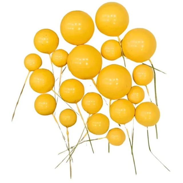 Faux Ball Yellow – Decorative Balls for Cakes, Crafts & Festive Decor