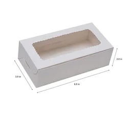 The Baking Curv 2 Pcs Brownie Box White