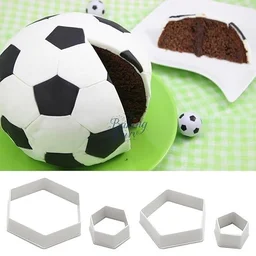 "Football Cookie Cutter Set – 4 Pcs Sports-Themed Fondant & Cookie Molds"
