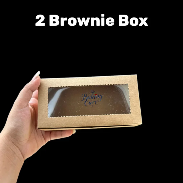 The Baking Curv Kraft 2 Brownie Box - Pack of 10