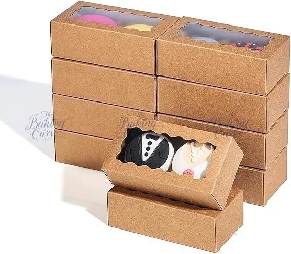 The Baking Curv Kraft 2 Brownie Box - Pack of 10