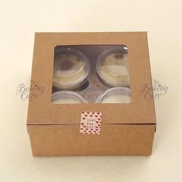 The Baking Curv Kraft 4 Brownie Box - Pack of 10
