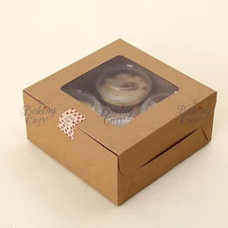 The Baking Curv Kraft 4 Brownie Box - Pack of 10