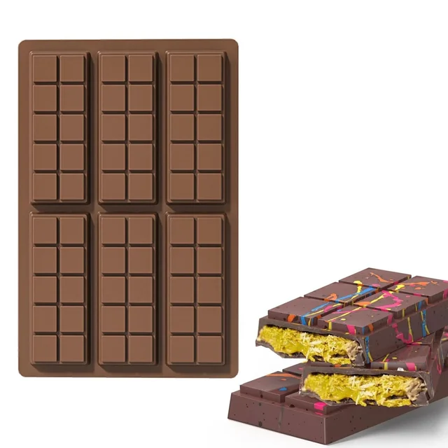 The Baking Curv 6 Cavity Cadbury Type Kunafa Bar Mould