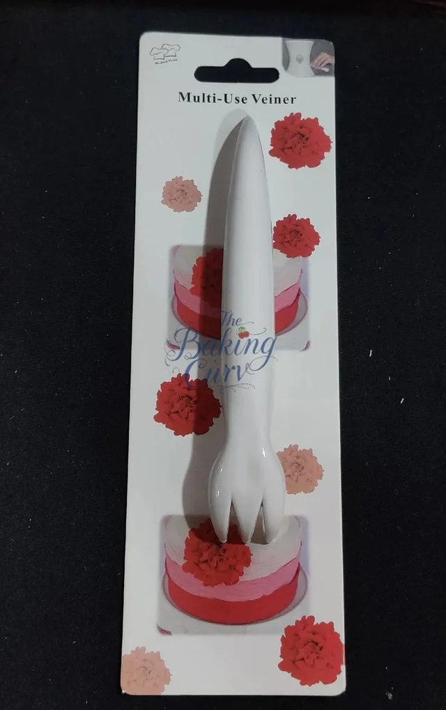 The Baking Curv Multi-Use Veiner Tool – Silicone Fondant Mold for Leaf, Petal & Floral Cake Decorating